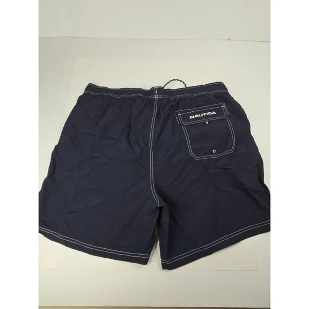 Nautica Shorts Mens XXL Board Shorts Swim Trunks Mesh Lining Blue‎ Summer Beach
